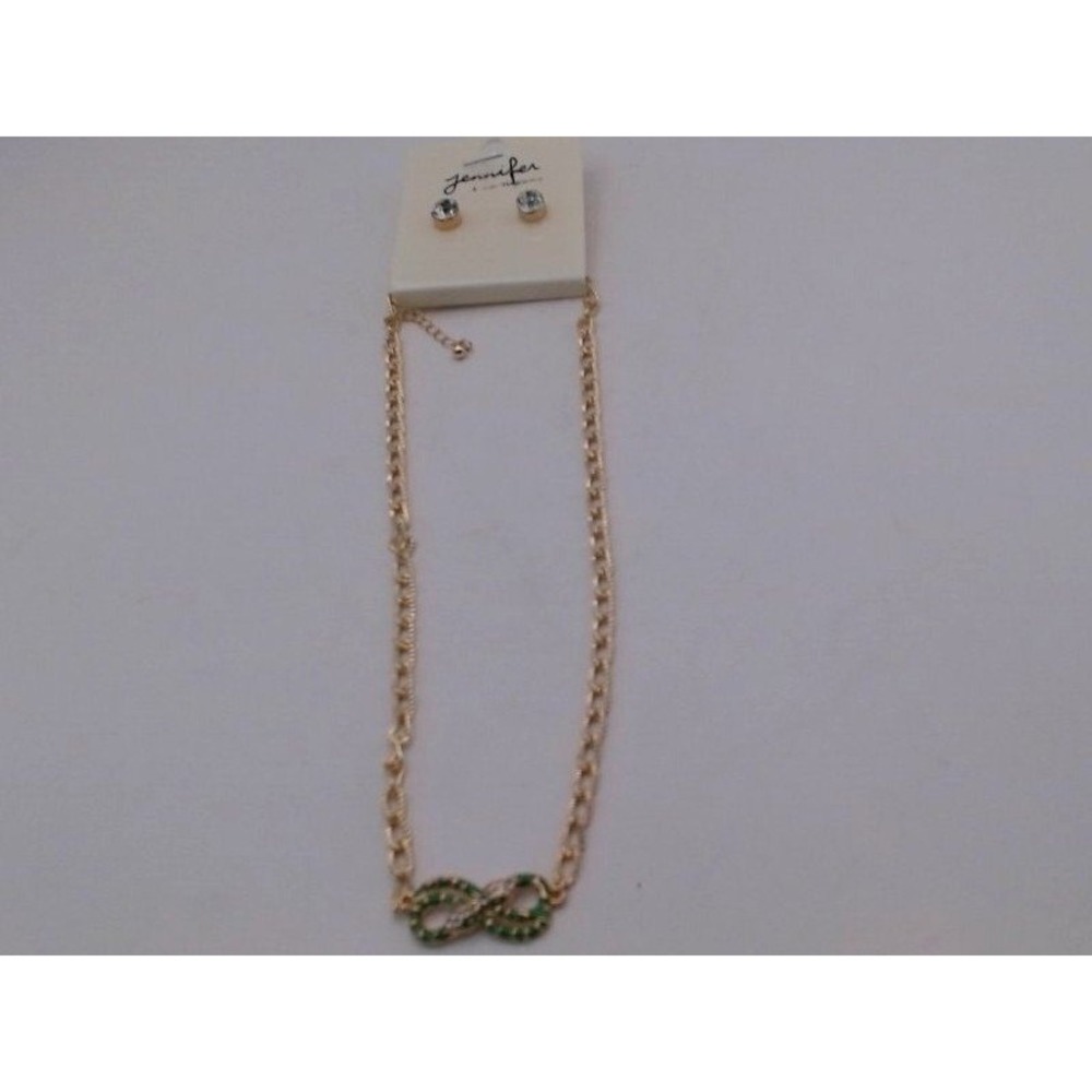 Jennifer & Company - Earring, Necklace with Infinity Pendent Set, BRAND NEW